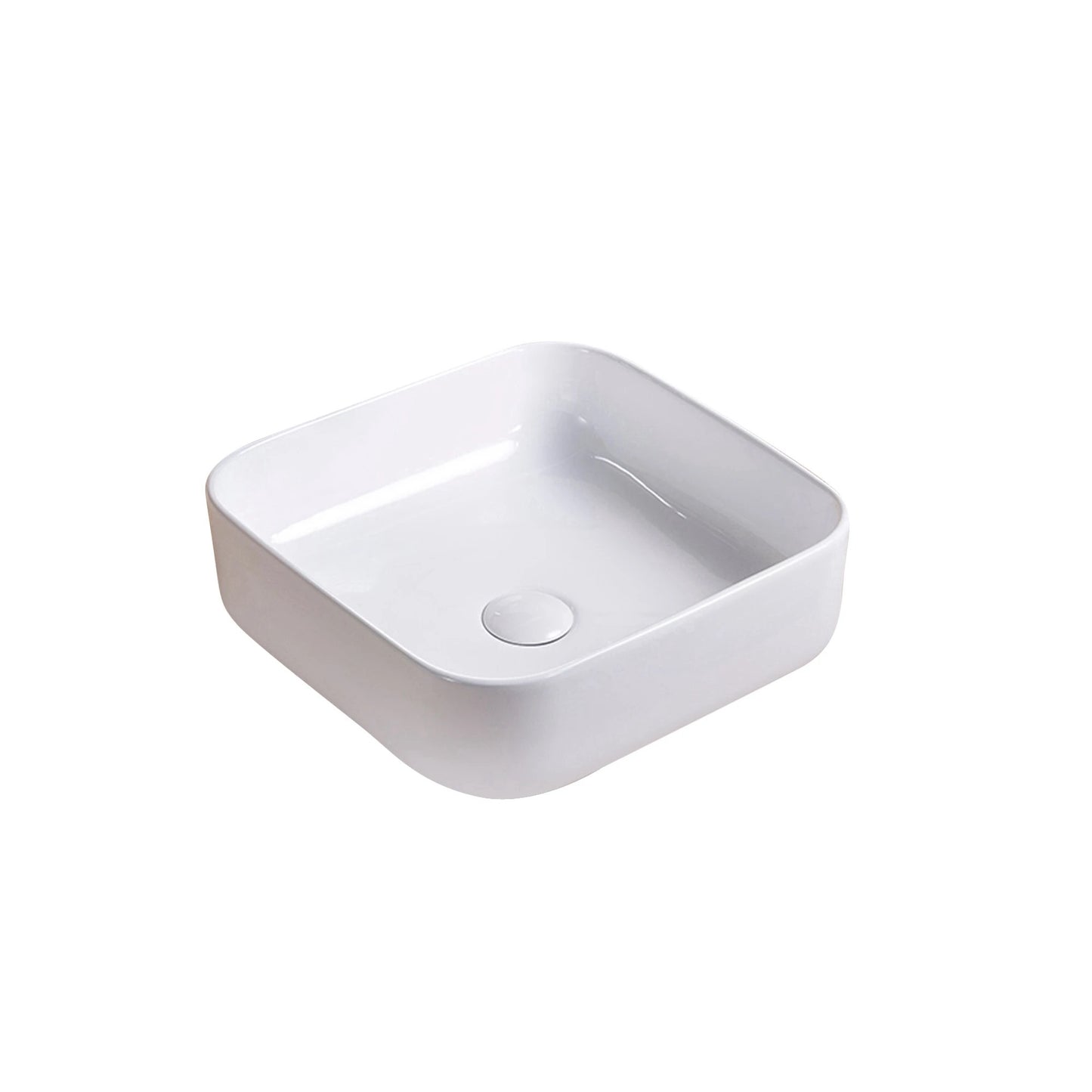 Bathroom rectangular glossy white ceramic basin – XIDIMU